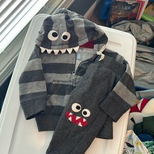 Baby Gap, scary monster hoodie, and sweatpants set great for fall fun!